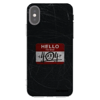 Picasee husă transparentă din silicon pentru Apple iPhone X/XS - HELLO 404