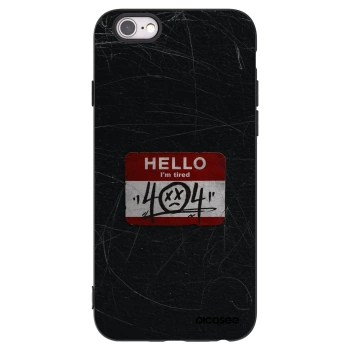Picasee husă neagră din silicon pentru Apple iPhone 6/6S - HELLO 404
