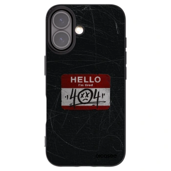 Picasee husă neagră din silicon pentru Apple iPhone 16 - HELLO 404
