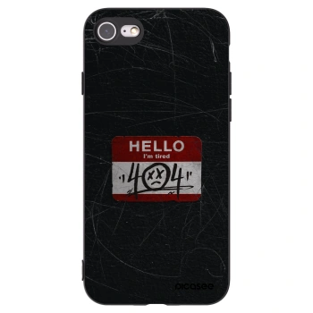 Picasee husă neagră din silicon pentru Apple iPhone 8 - HELLO 404