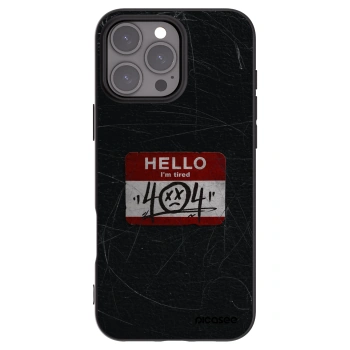 Picasee husă neagră din silicon pentru Apple iPhone 16 Pro Max - HELLO 404