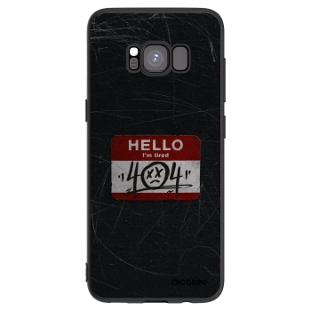 Picasee husă neagră din silicon pentru Samsung Galaxy S8 G950F - HELLO 404
