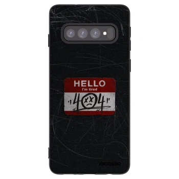 Picasee husă neagră din silicon pentru Samsung Galaxy S10 G973 - HELLO 404