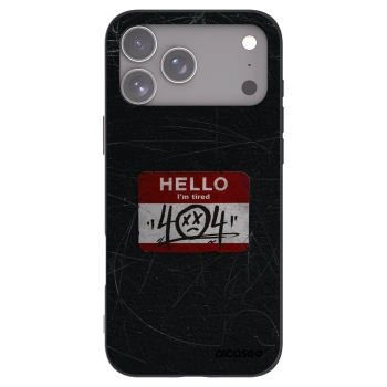 Picasee husă neagră din silicon pentru Apple iPhone 17 Pro Max - HELLO 404