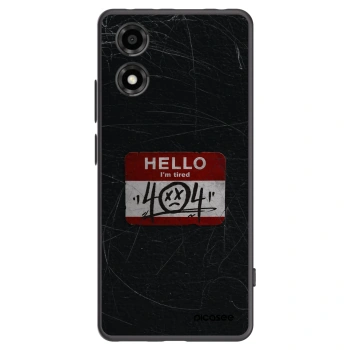 Picasee husă neagră din silicon pentru Motorola Moto E14 - HELLO 404