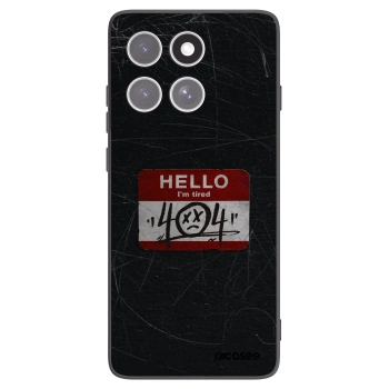 Picasee husă neagră din silicon pentru Motorola Edge 60 Fusion - HELLO 404