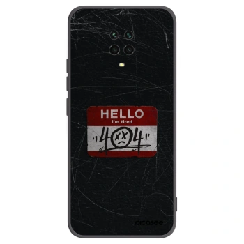 Picasee husă neagră din silicon pentru Xiaomi Redmi Note 9 Pro - HELLO 404