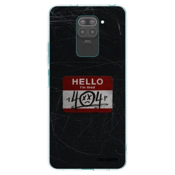 Picasee husă neagră din silicon pentru Xiaomi Redmi Note 9 - HELLO 404