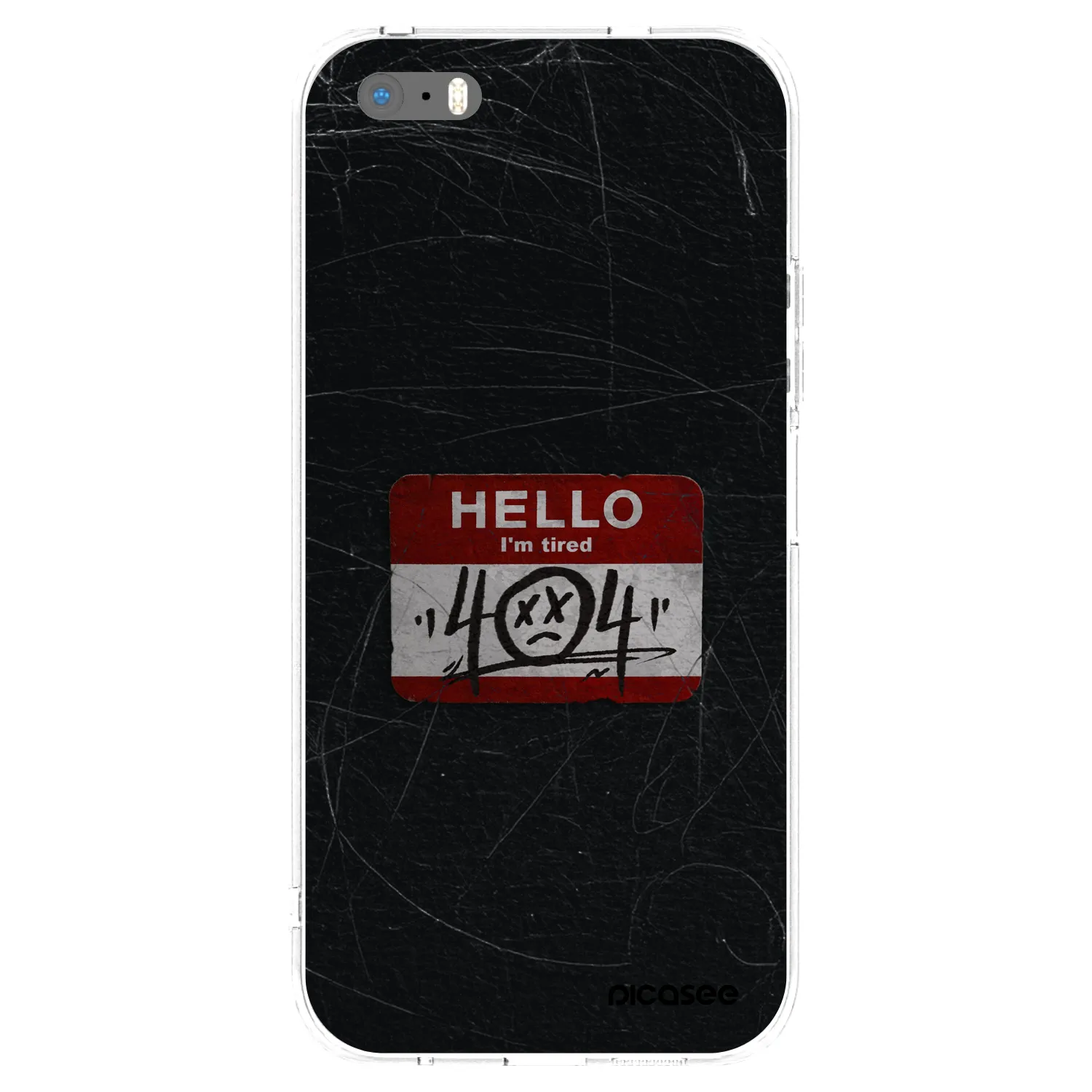 Picasee husă transparentă din silicon pentru Apple iPhone 5/5S/SE - HELLO 404