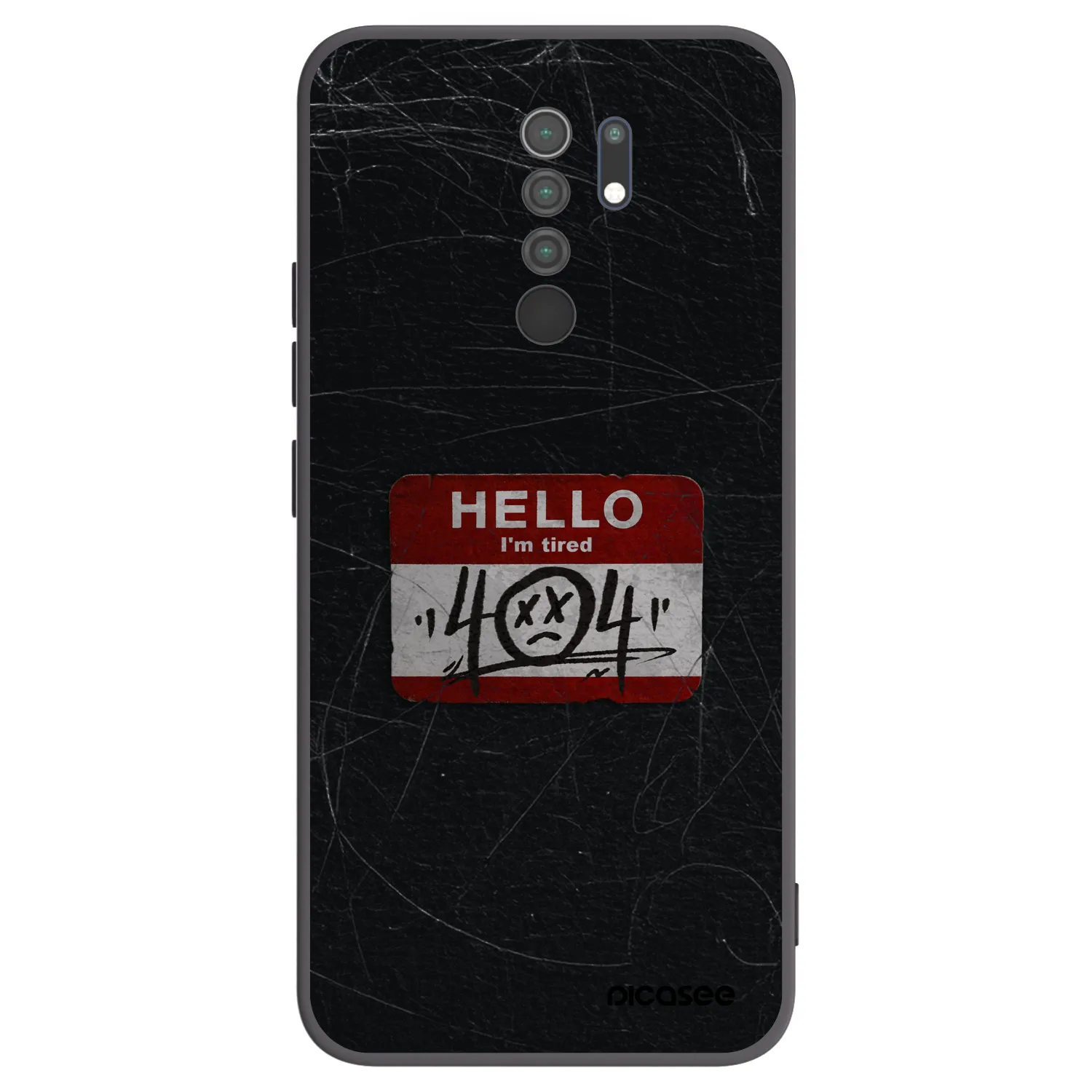 Picasee husă neagră din silicon pentru Xiaomi Redmi 9 - HELLO 404