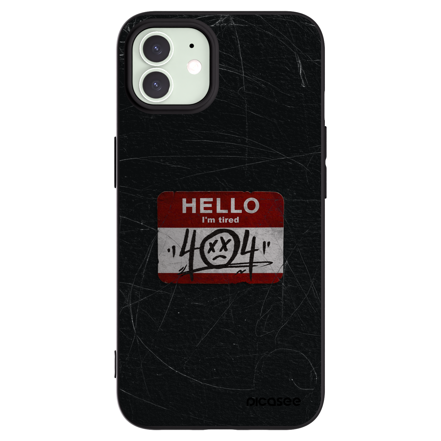 Picasee husă neagră din silicon pentru Apple iPhone 12 Pro - HELLO 404
