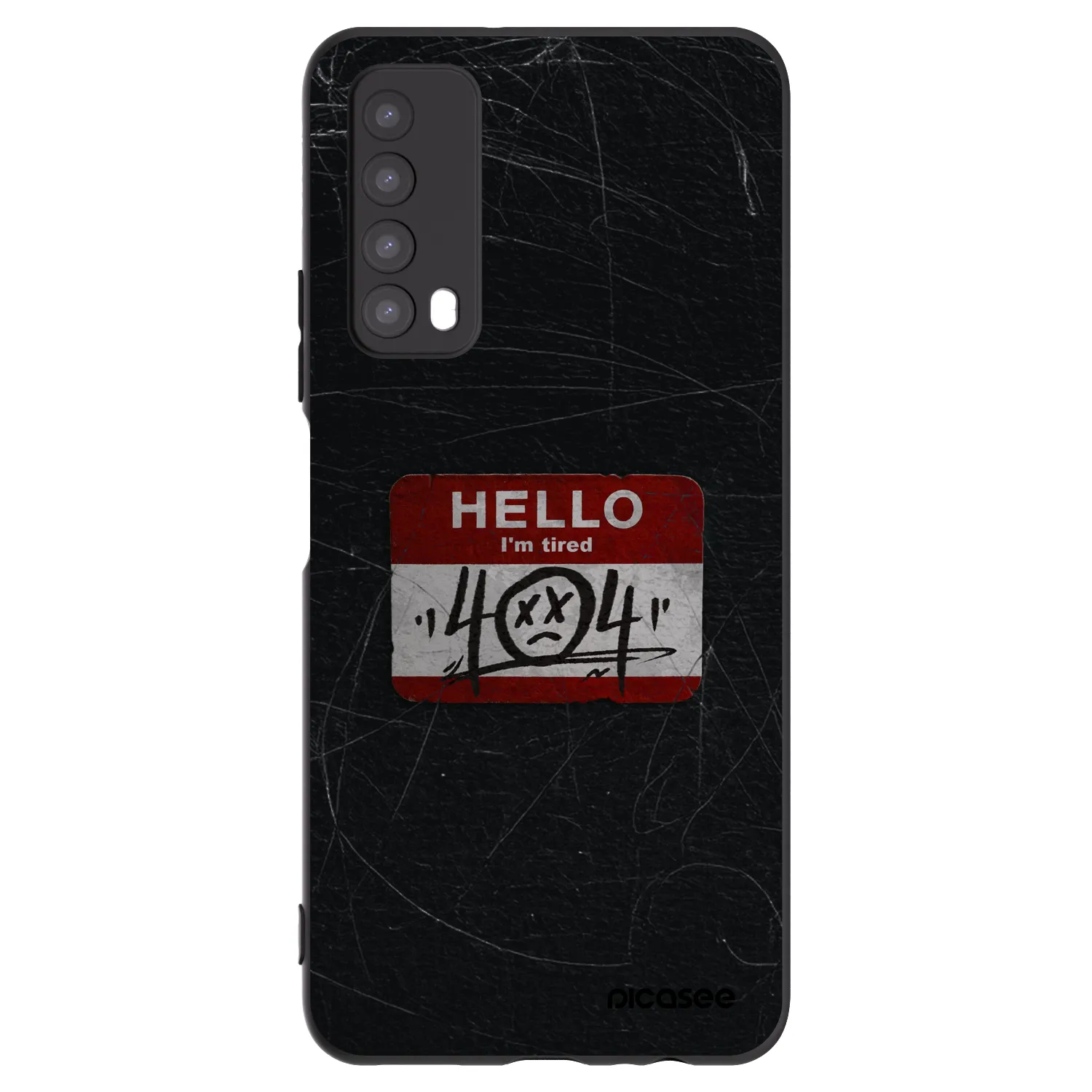 Picasee husă neagră din silicon pentru Huawei P Smart 2021 - HELLO 404