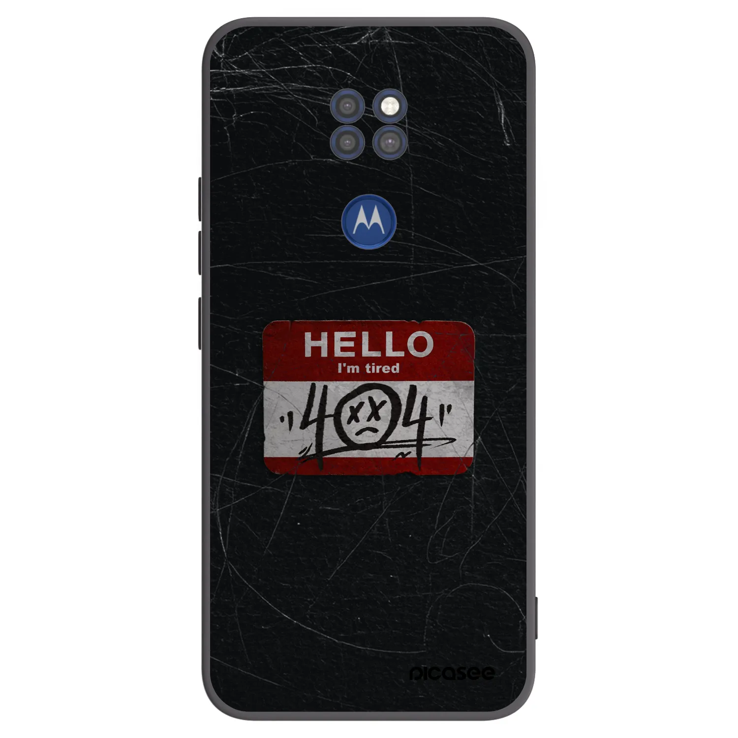 Picasee husă neagră din silicon pentru Motorola Moto G9 Play - HELLO 404
