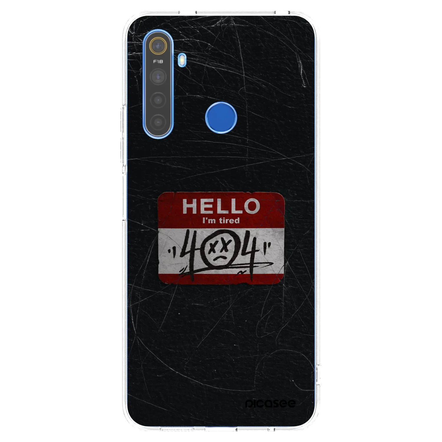 Picasee husă transparentă din silicon pentru Realme 5 - HELLO 404