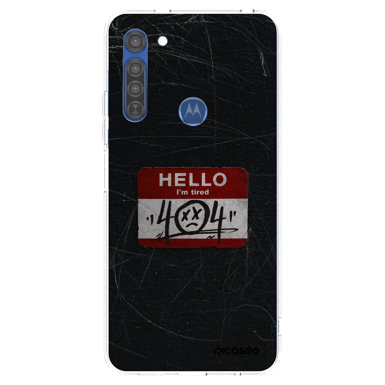 Picasee husă transparentă din silicon pentru Motorola Moto G8 - HELLO 404