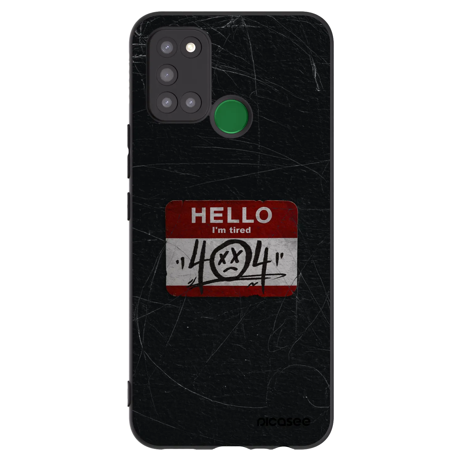 Picasee husă neagră din silicon pentru Realme 7i - HELLO 404