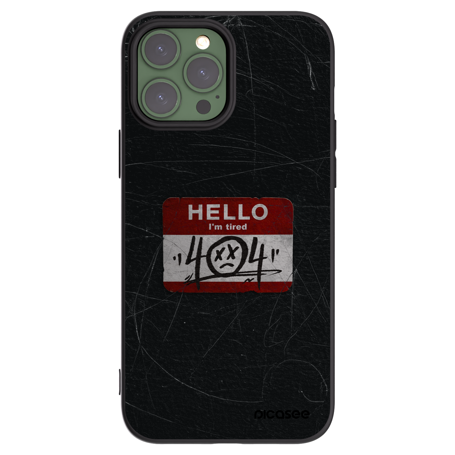 Picasee husă neagră din silicon pentru Apple iPhone 13 Pro Max - HELLO 404