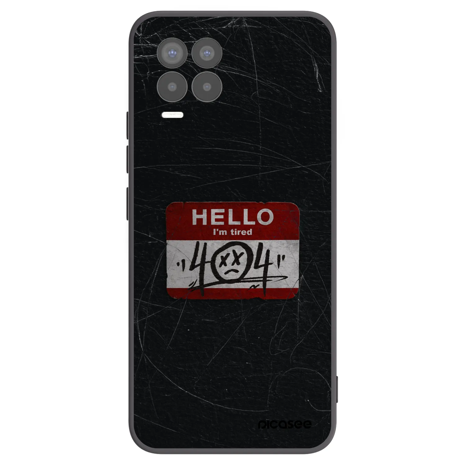 Picasee husă neagră din silicon pentru Realme 8 Pro - HELLO 404