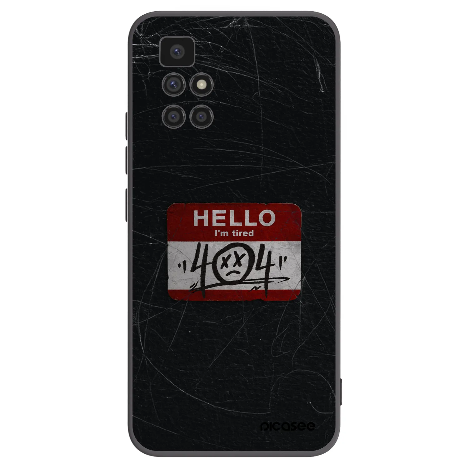 Picasee husă neagră din silicon pentru Xiaomi Redmi 10 - HELLO 404