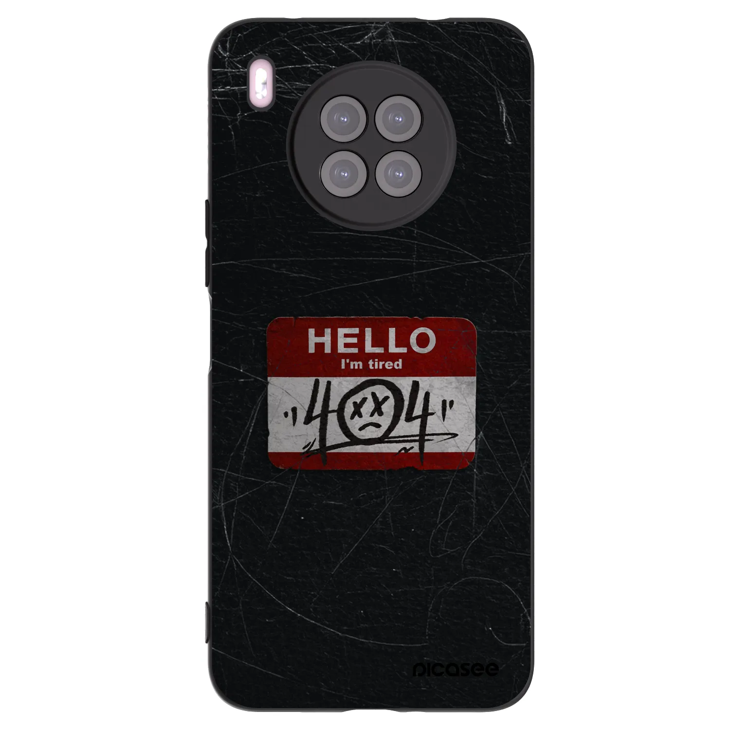 Picasee husă neagră din silicon pentru Huawei Nova 8i - HELLO 404