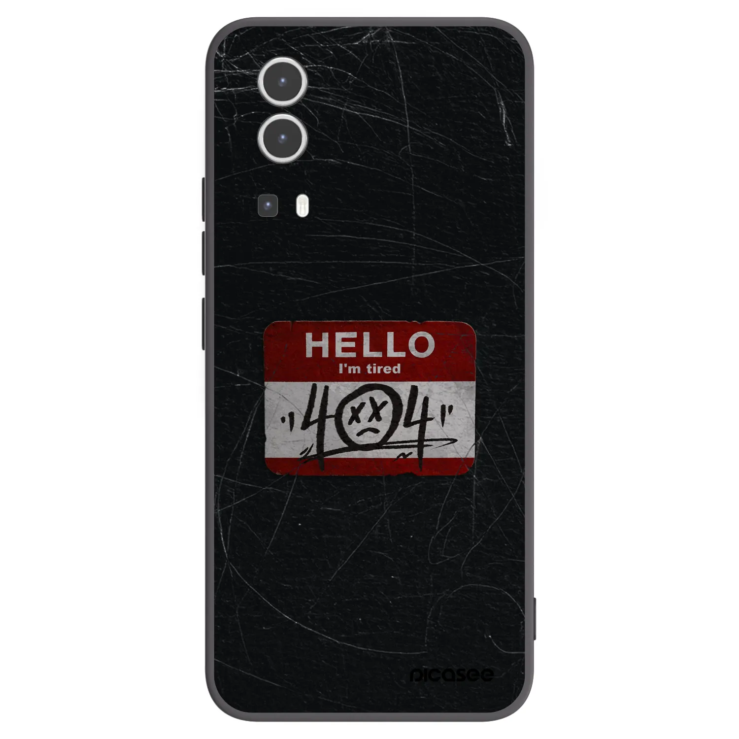 Picasee husă neagră din silicon pentru Vivo Y72 5G - HELLO 404