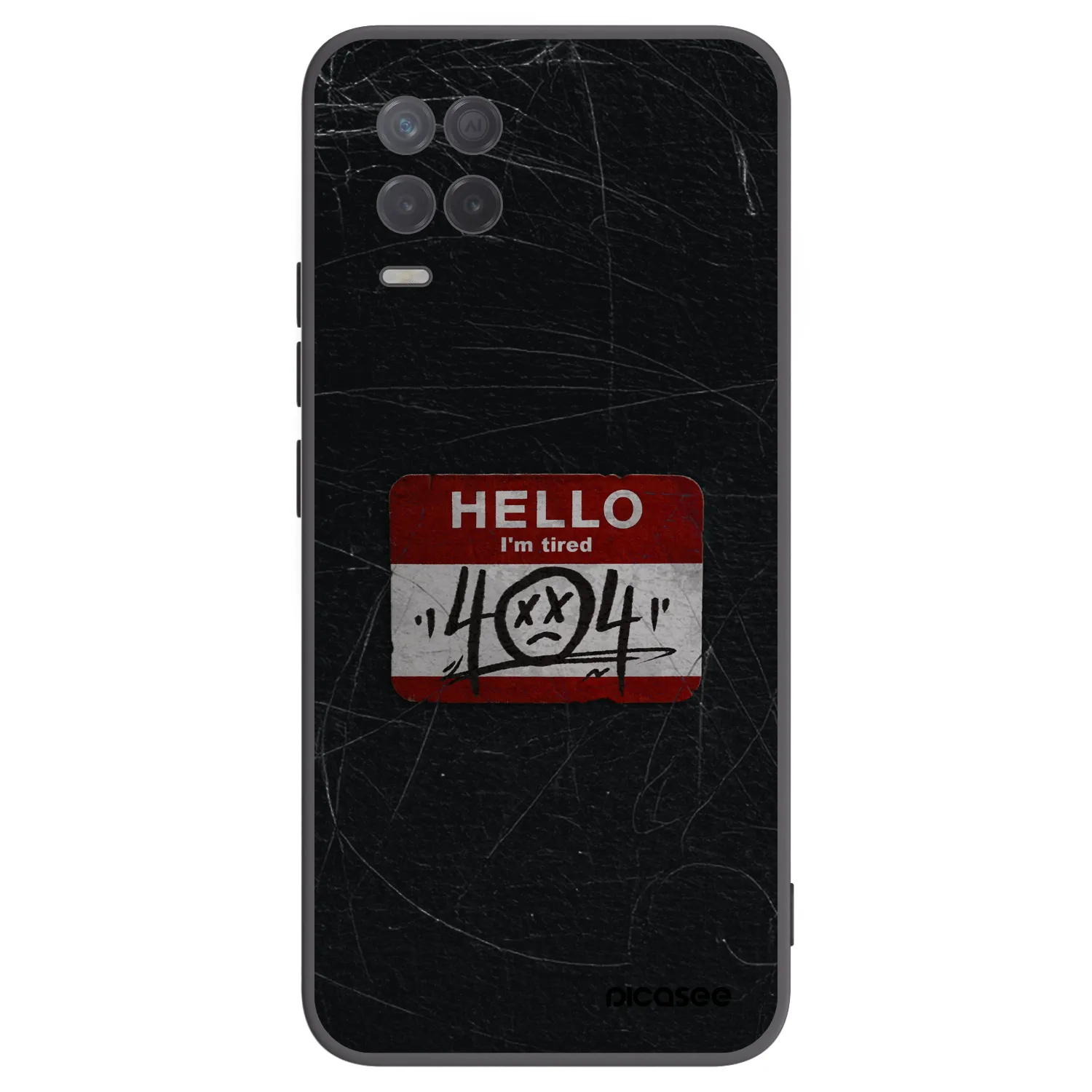 Picasee husă neagră din silicon pentru Realme 8 5G - HELLO 404