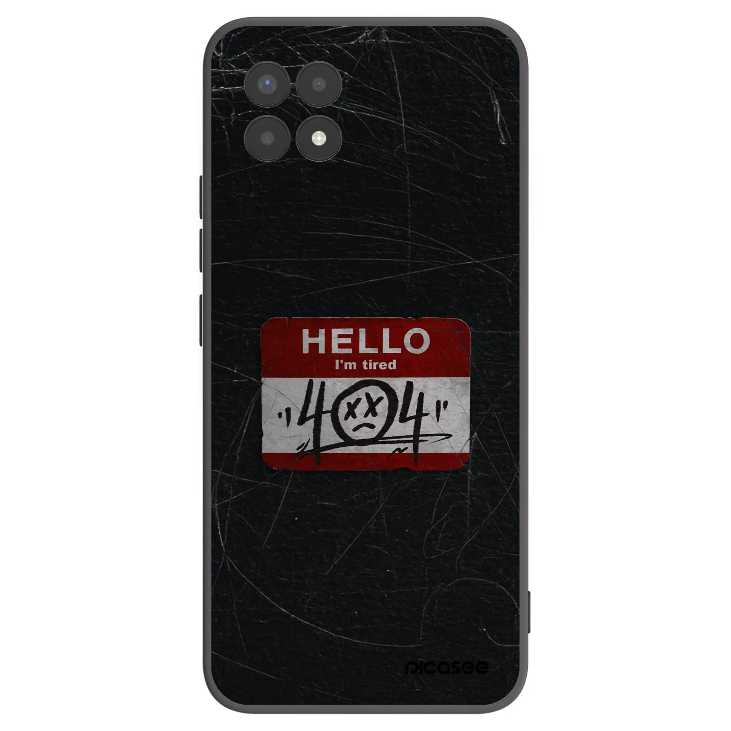 Picasee husă neagră din silicon pentru Realme 8i - HELLO 404