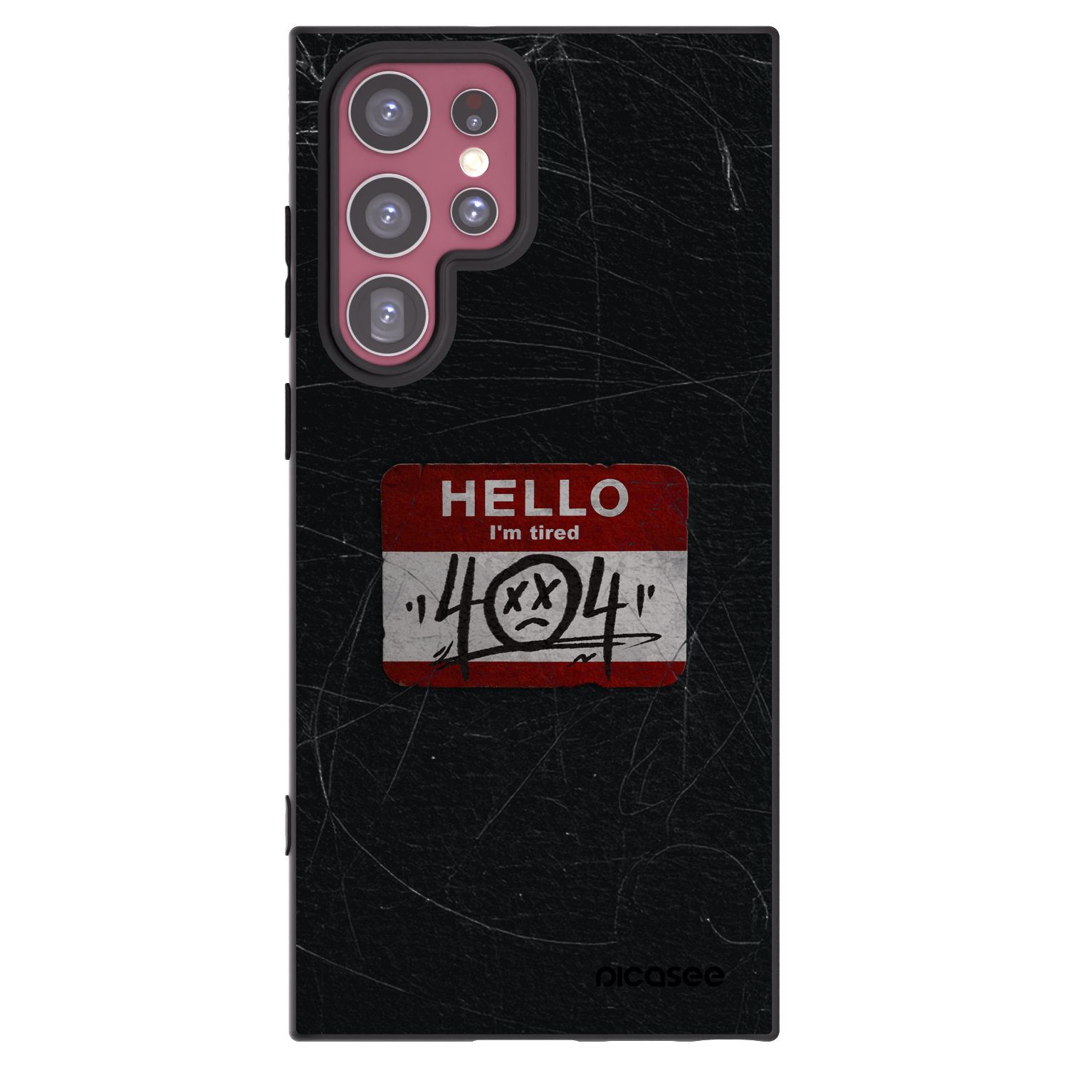 Picasee husă neagră din silicon pentru Samsung Galaxy S22 Ultra 5G - HELLO 404