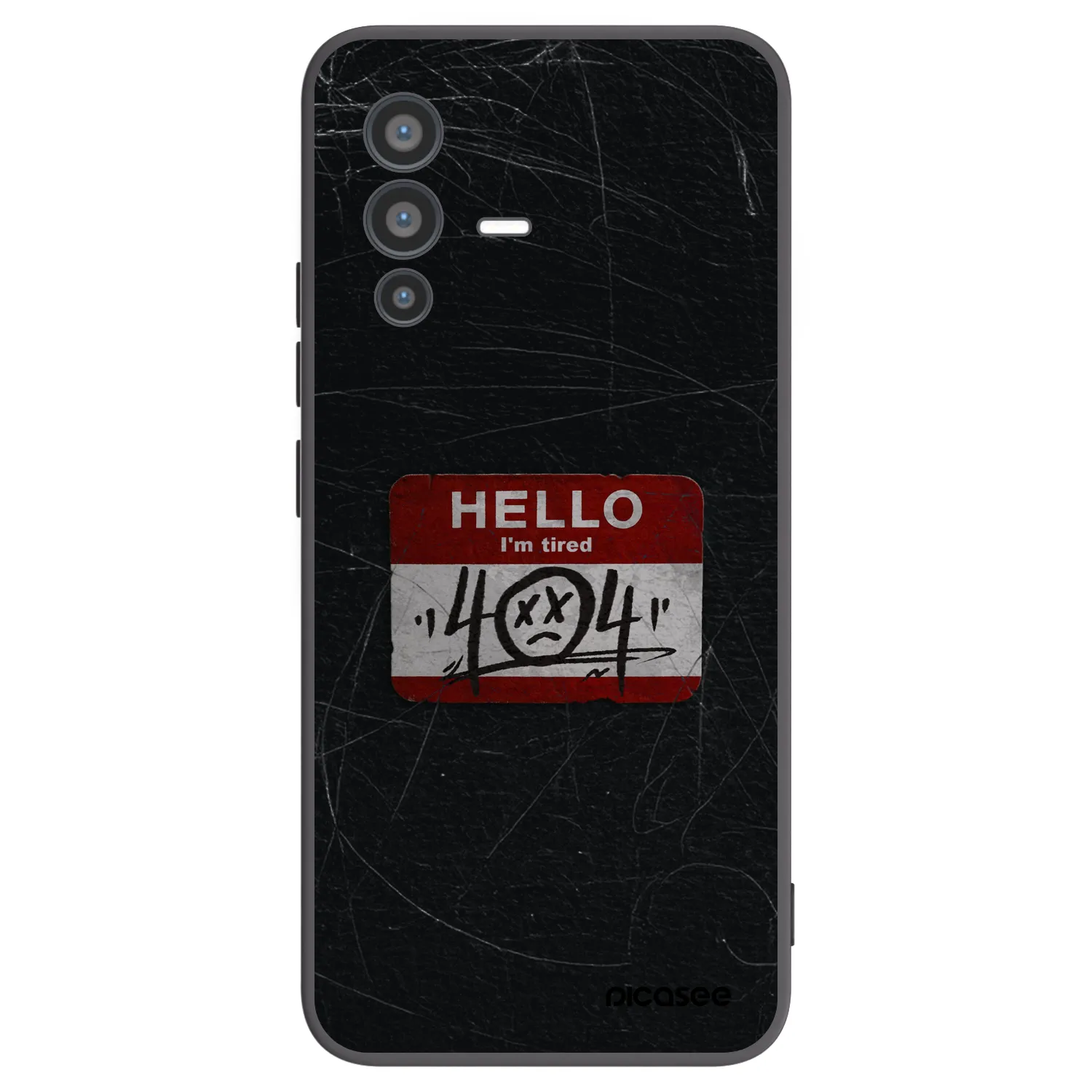 Picasee husă neagră din silicon pentru Vivo V23 5G - HELLO 404