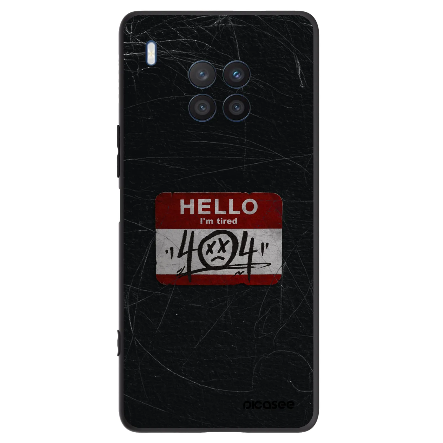 Picasee husă neagră din silicon pentru Honor 50 Lite - HELLO 404