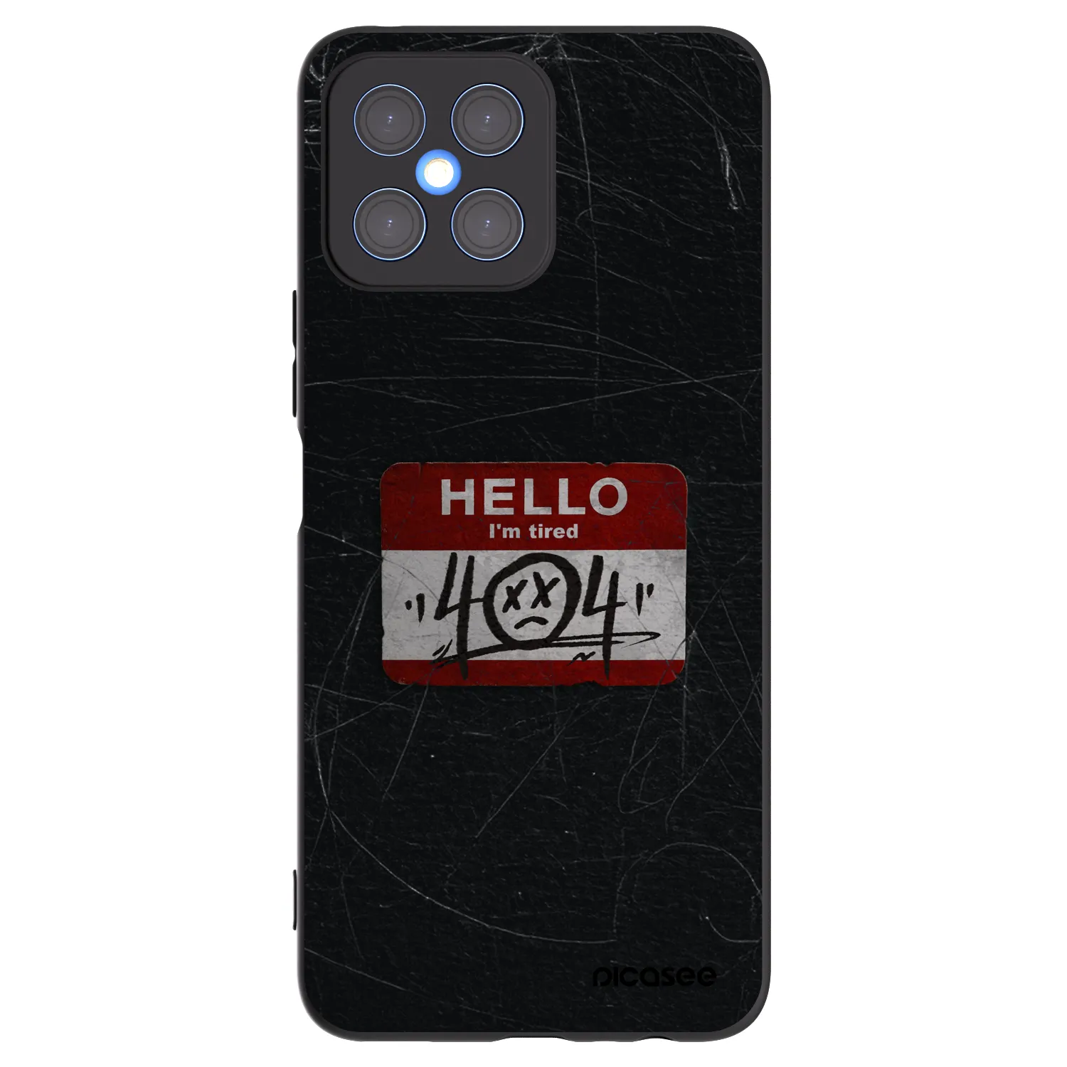 Picasee husă neagră din silicon pentru Honor X8 4G - HELLO 404
