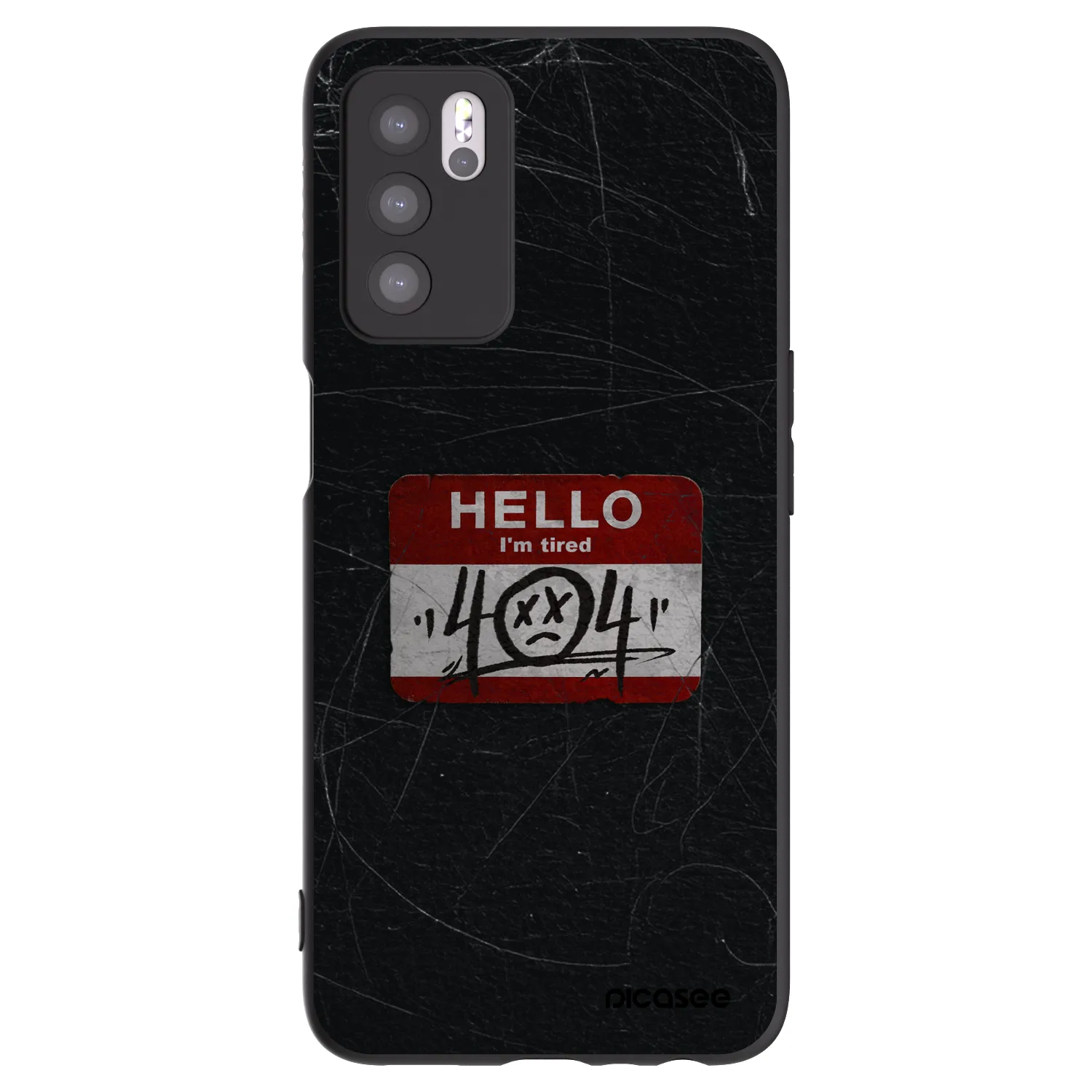 Picasee husă neagră din silicon pentru OPPO A16s - HELLO 404