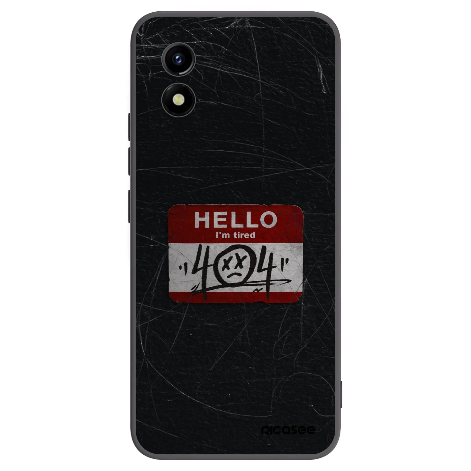 Picasee husă neagră din silicon pentru Vivo Y01 - HELLO 404