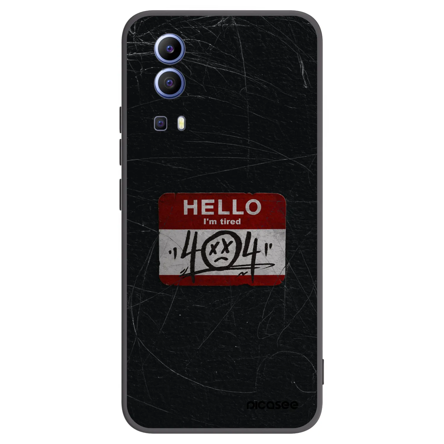 Picasee husă neagră din silicon pentru Vivo Y52 5G - HELLO 404