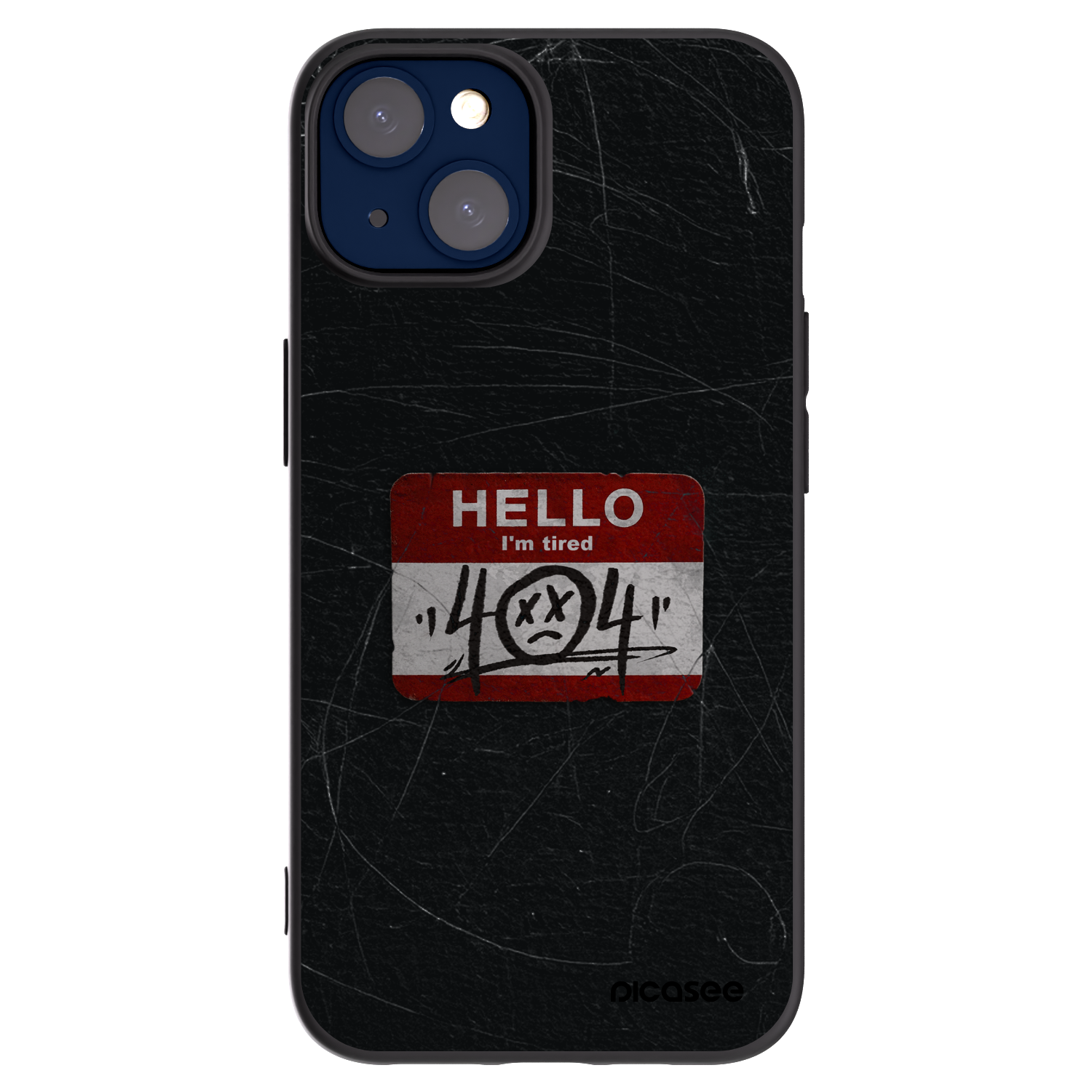 Picasee husă neagră din silicon pentru Apple iPhone 14 - HELLO 404