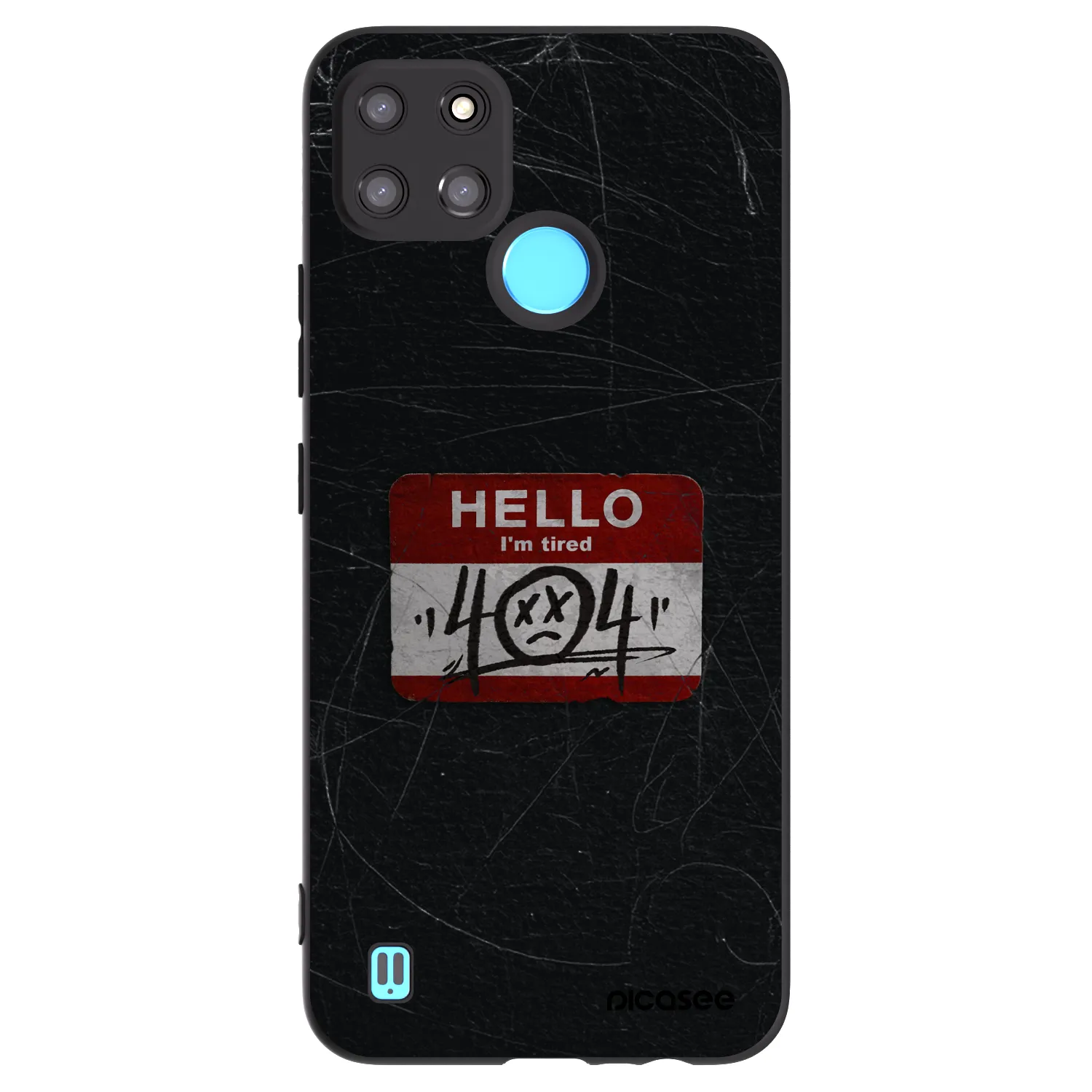 Picasee husă neagră din silicon pentru Realme C21Y - HELLO 404