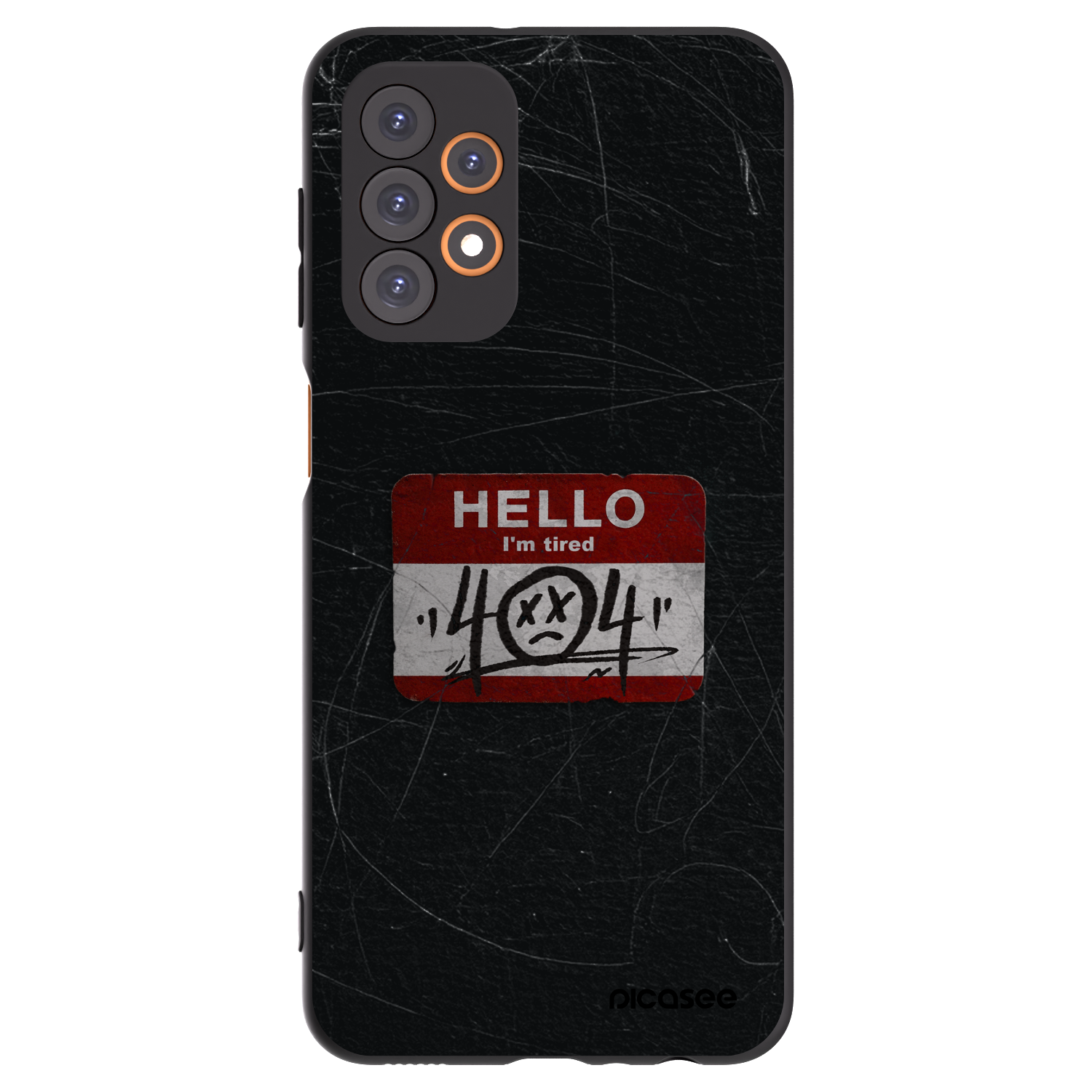 Picasee husă neagră din silicon pentru Samsung Galaxy A23 A236B 5G - HELLO 404
