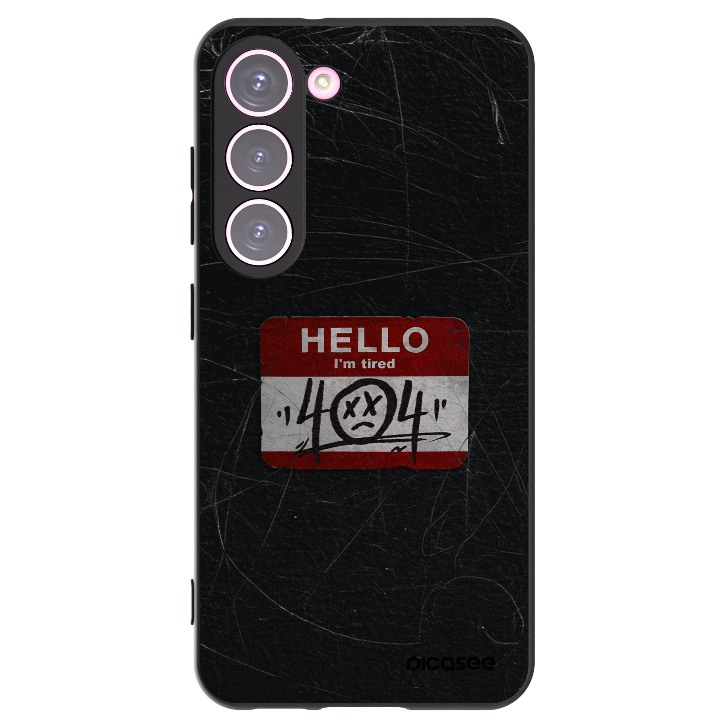Picasee husă neagră din silicon pentru Samsung Galaxy S23 5G - HELLO 404
