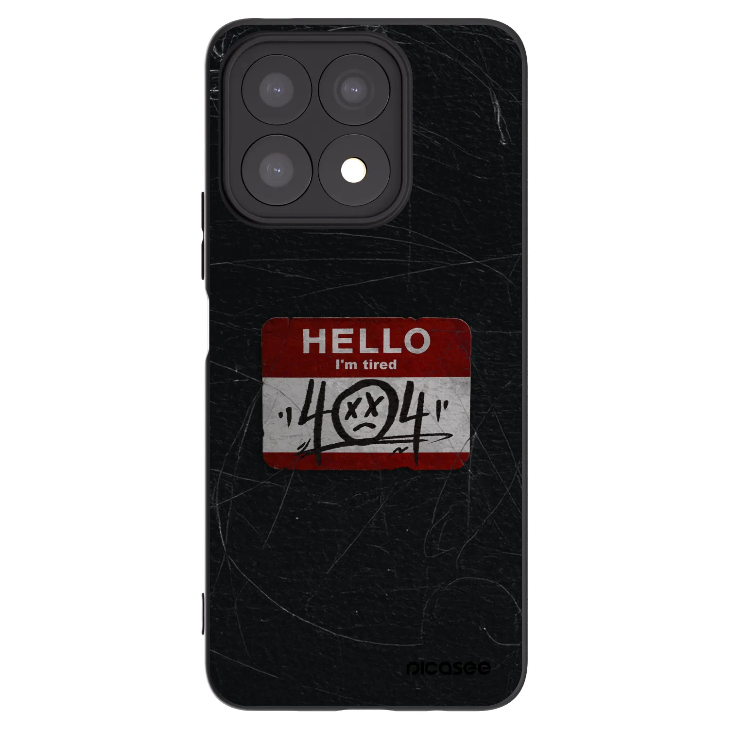 Picasee husă neagră din silicon pentru Honor X8a - HELLO 404