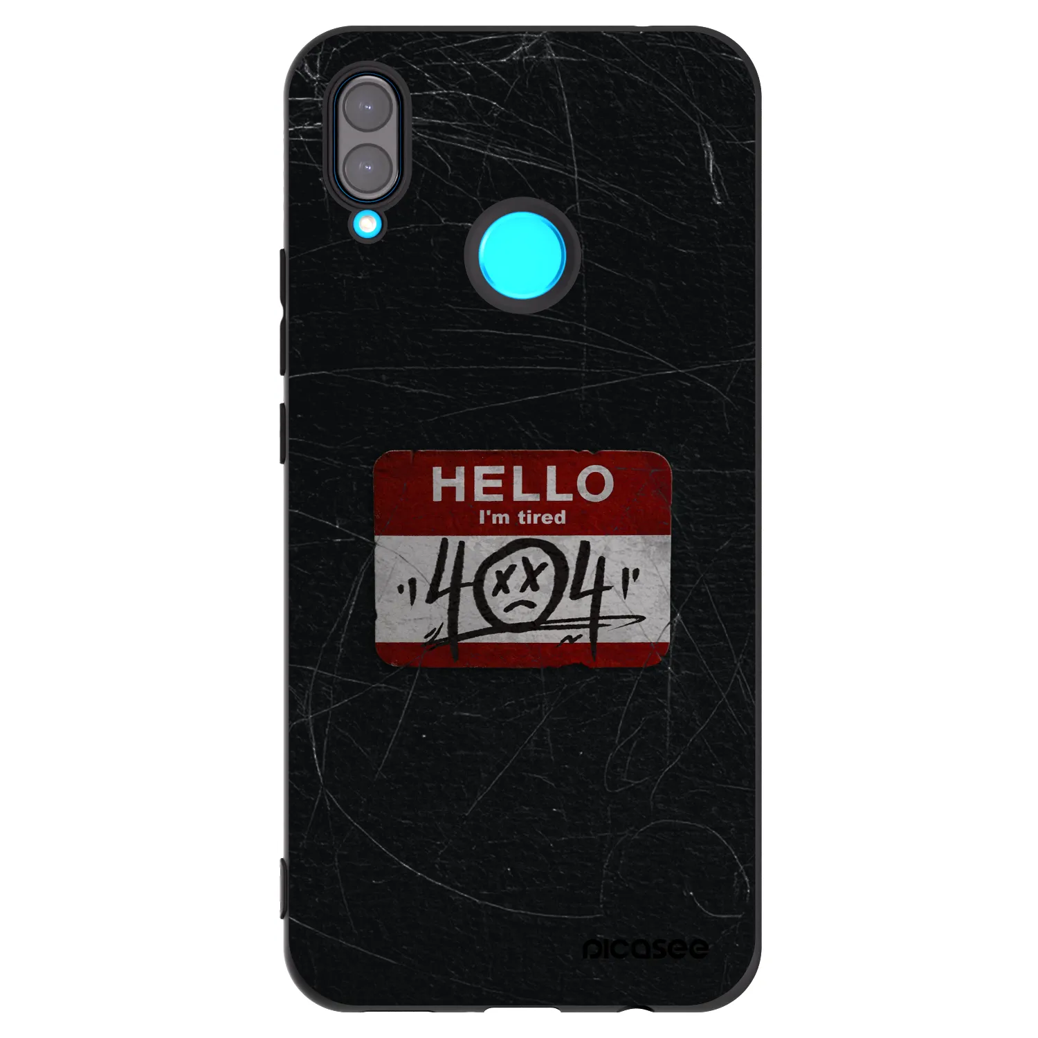 Picasee husă neagră din silicon pentru Huawei Nova 3 - HELLO 404