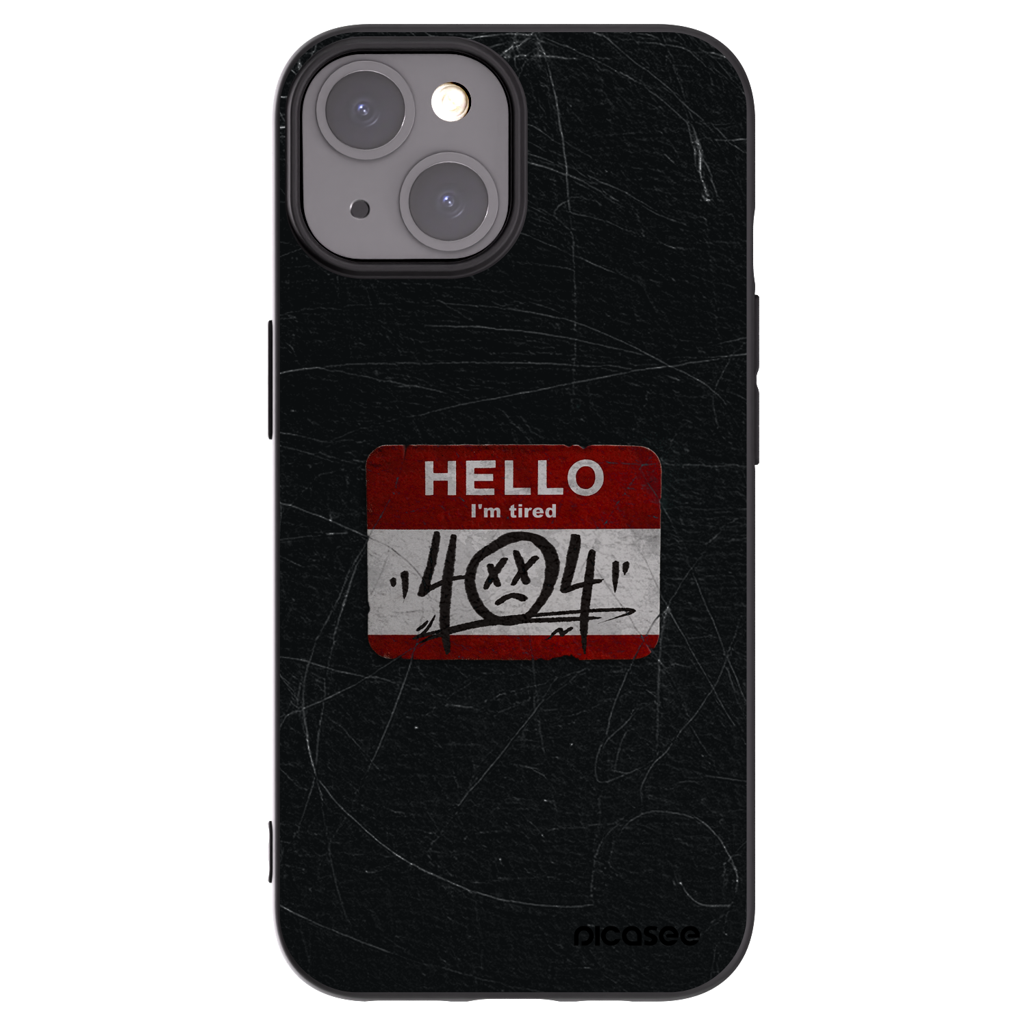 Picasee husă neagră din silicon pentru Apple iPhone 15 - HELLO 404