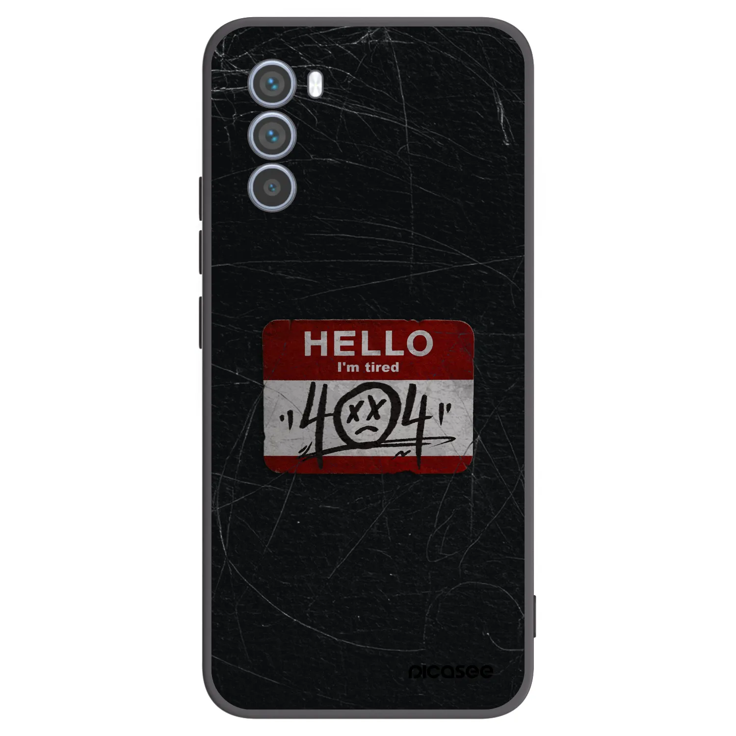Picasee husă neagră din silicon pentru Motorola Moto G62 - HELLO 404
