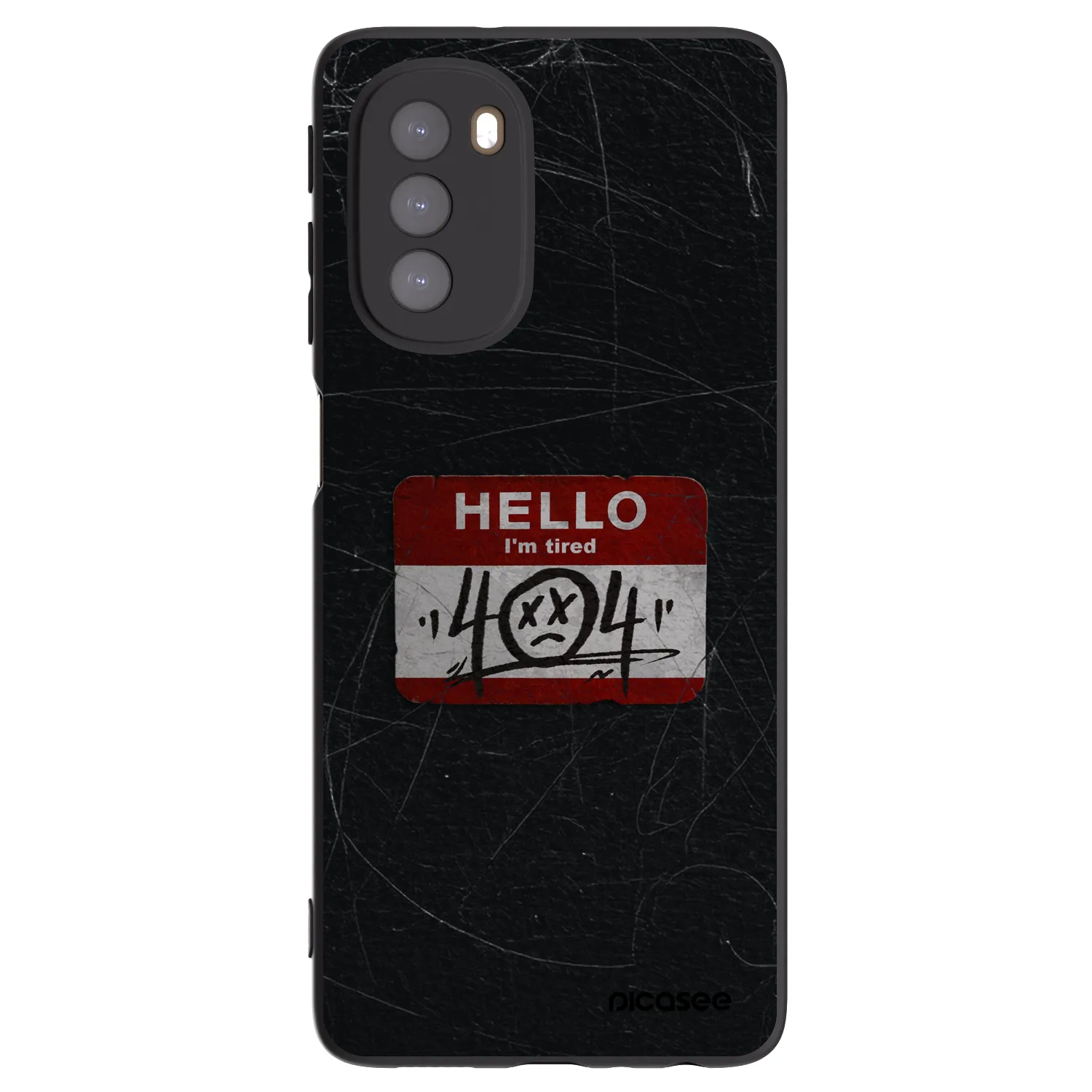 Picasee husă neagră din silicon pentru Motorola Moto G51 - HELLO 404