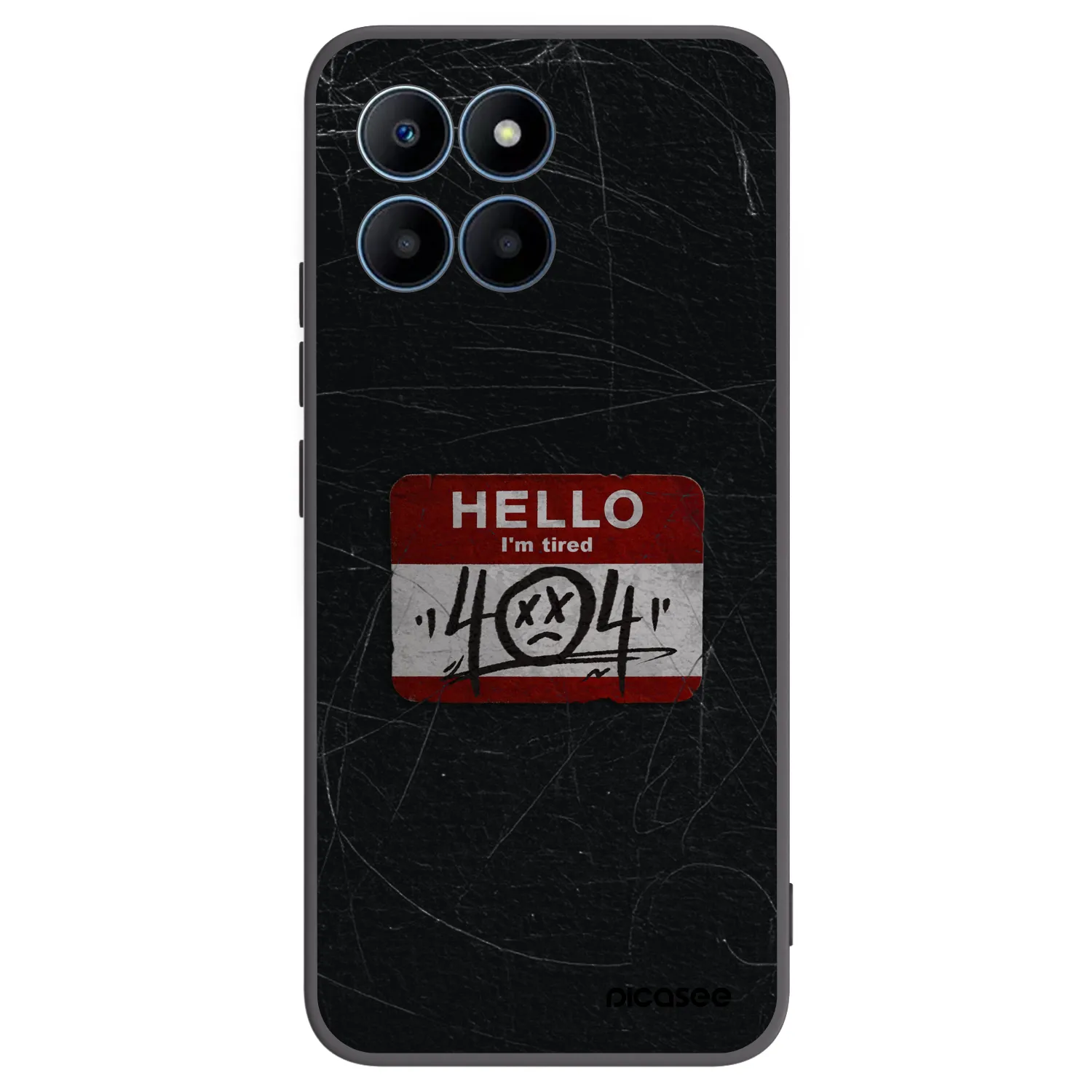 Picasee husă neagră din silicon pentru Honor 70 Lite - HELLO 404