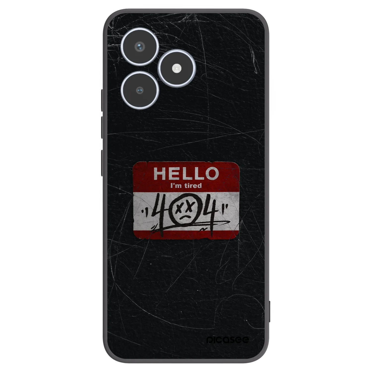 Picasee husă neagră din silicon pentru Realme C53 - HELLO 404
