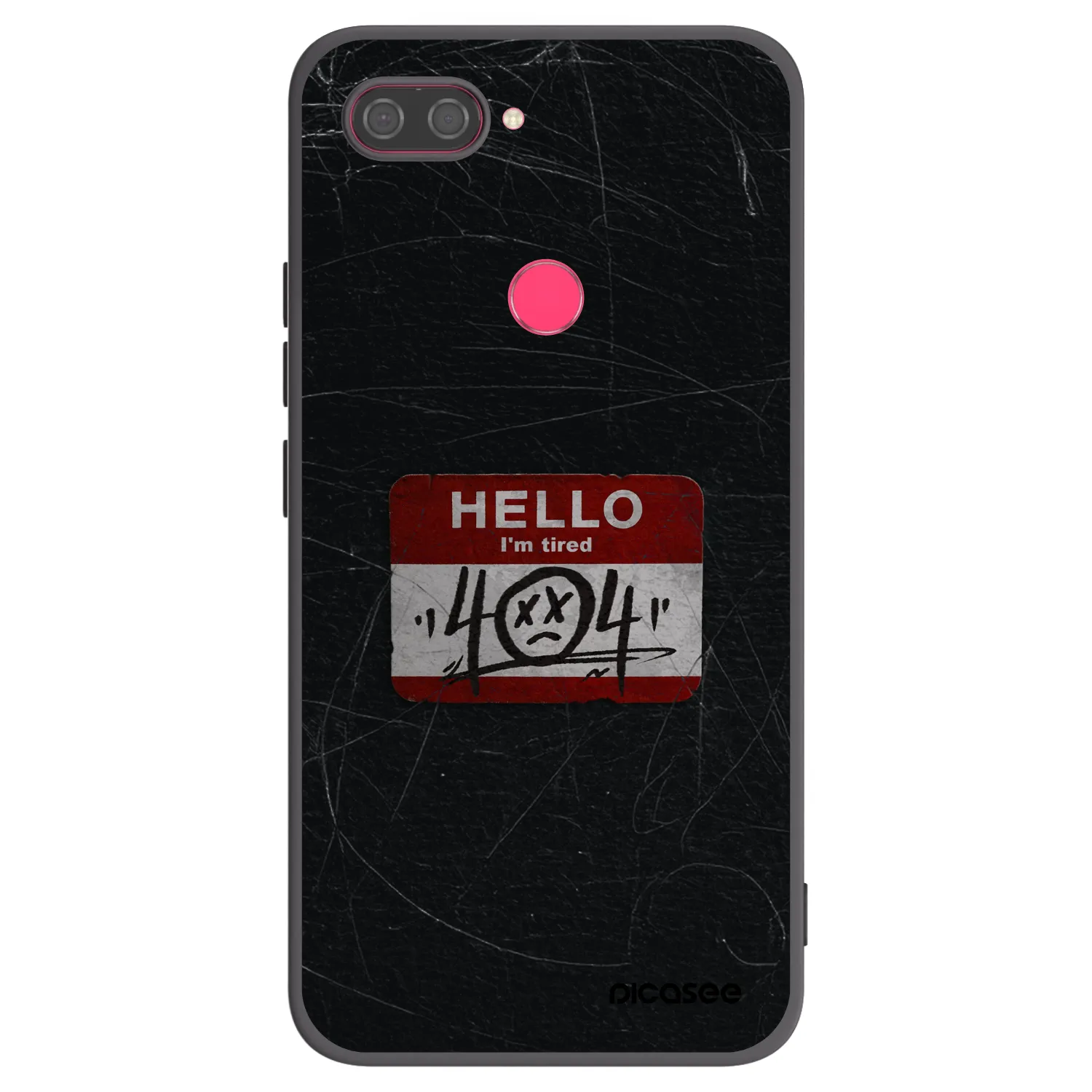 Picasee husă neagră din silicon pentru Xiaomi Mi 8 Lite - HELLO 404