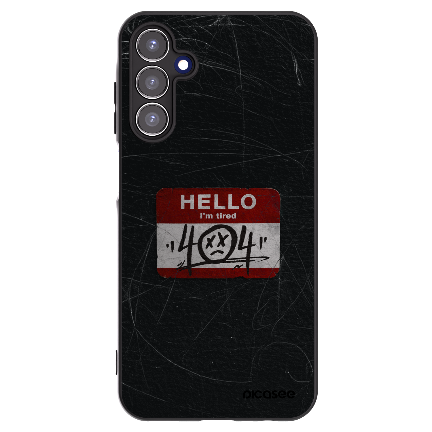 Picasee husă neagră din silicon pentru Samsung Galaxy A15 A155F 4G - HELLO 404