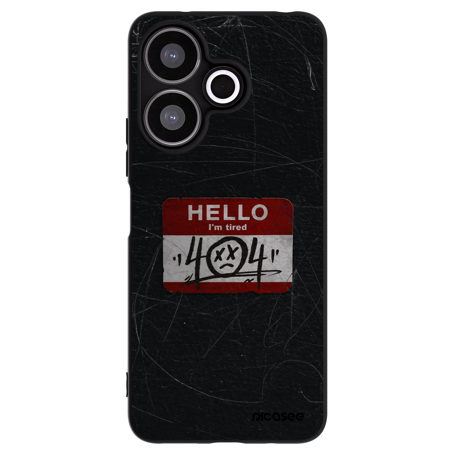 Picasee husă neagră din silicon pentru Xiaomi Redmi 13 4G - HELLO 404