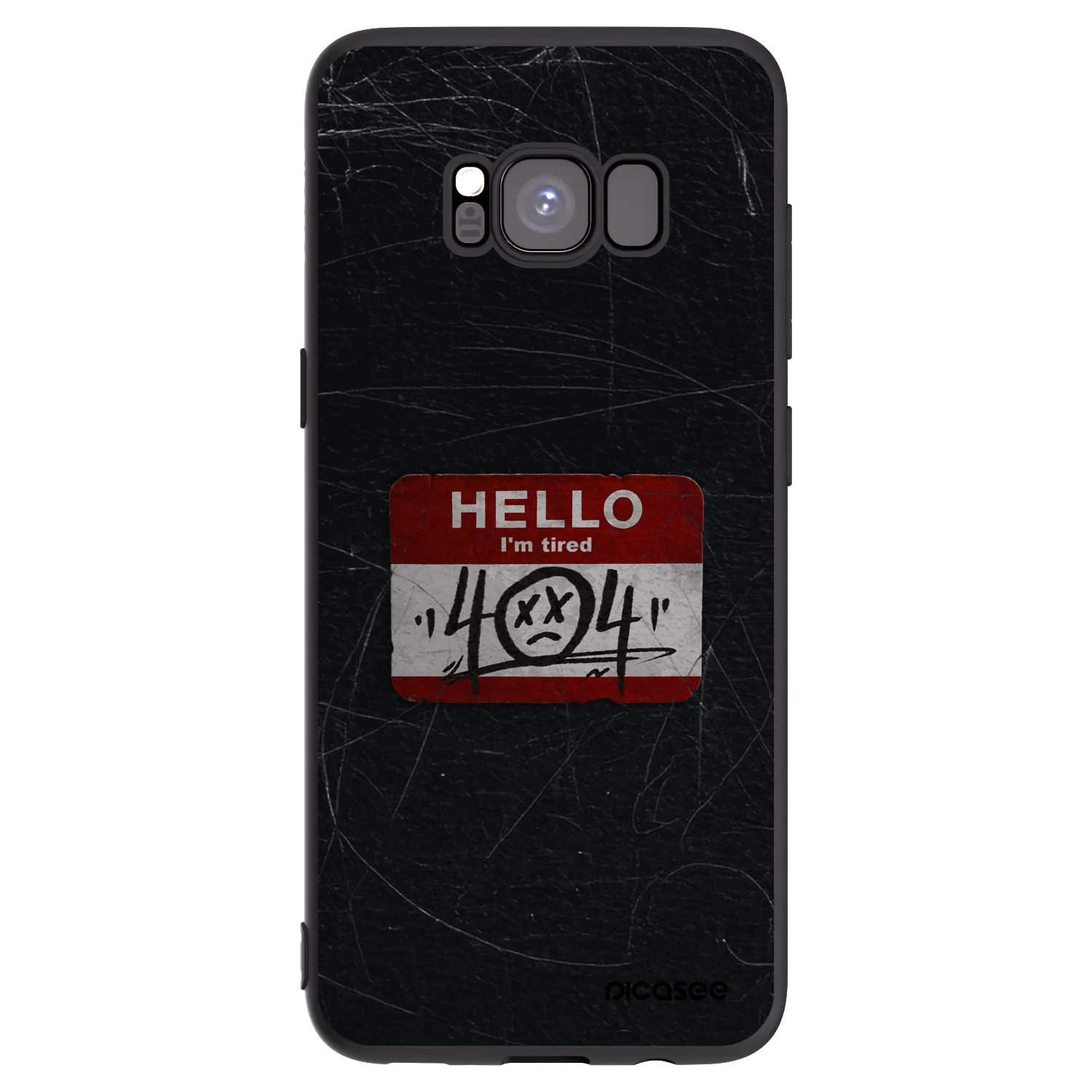 Picasee husă neagră din silicon pentru Samsung Galaxy S8 G950F - HELLO 404
