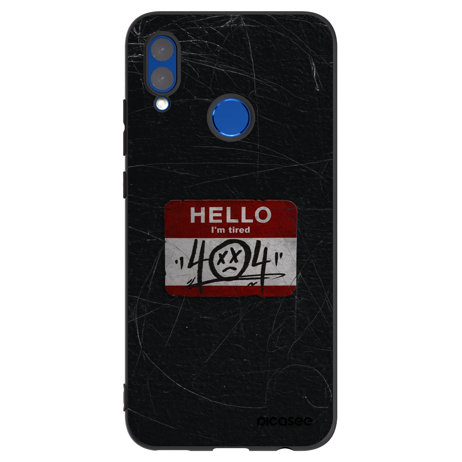 Picasee husă neagră din silicon pentru Huawei P Smart 2019 - HELLO 404